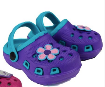 Coastal Kicks Toddler Girl's Two-Tone Clogs- Purple/Blue