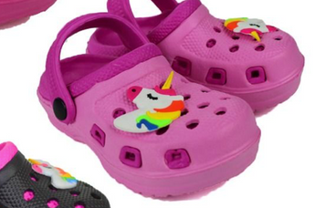 Coastal Kicks Toddler Girl's Two-Tone Clogs- Light Pink/Dark Pink