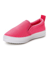 Fuchsia 'Love' Star Slip-On Sneaker - Girls