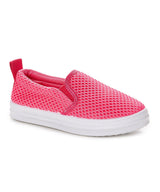 Fuchsia 'Love' Star Slip-On Sneaker - Girls