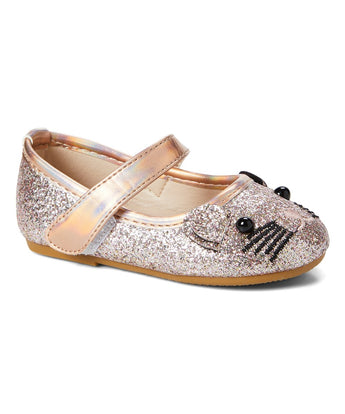 Rose Gold Glitter Mouse Flat - Girls