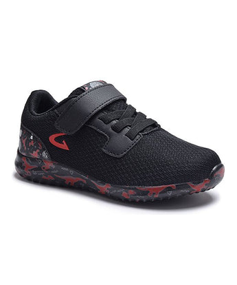 Black & Red Dinosaur Sneaker - Boys