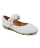 White Floral Mary Jane - Girls