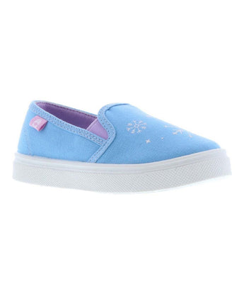 Blue & Purple Snowflake Madison Slip-On Sneaker - Girls